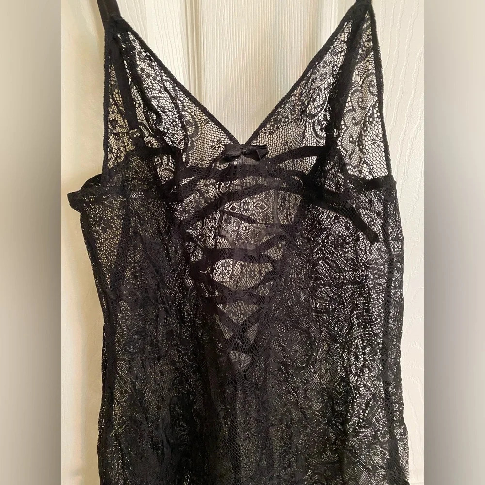 Victoria’s secret lace babydoll nightie size small lace up back NWOT - Picture 1 of 8